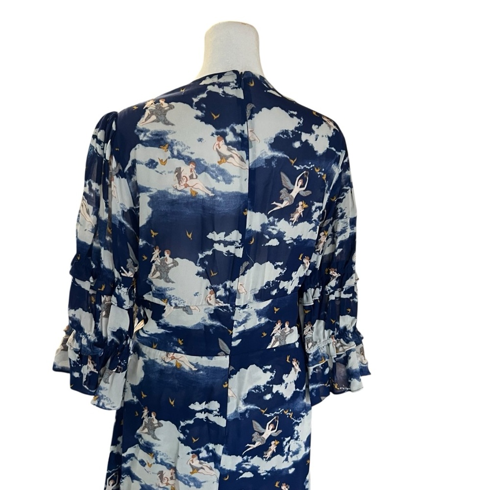 Reformation Lauralei Dress - Heaven Print Sz 10 - Picture 6 of 8